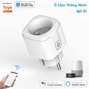 Ổ Cắm Thông Minh TNCE Có WiFi/Zigbee 16A/20A Chuẩn EU Tích Hợp Chức Năng Giám Sát Điện Năng Hẹn Giờ Điều Khiển Bằng Giọng Nói Tương Thích Với Alexa Google Home Yandex Alice