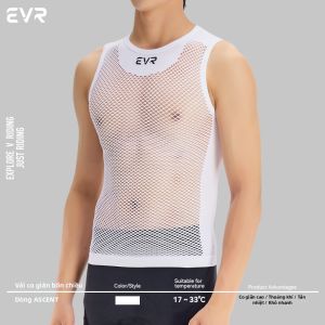 Áo lót ba lỗ nam EVR chất polyester thấm hút khi đi xe đạp