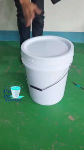 ถังพลาสติก มือ 1 บรรจุ 20 ลิตร สีดำ หูหิ้วเหล็ก +ฝาล็อค 2 ชั้น รับประกันน้ำไม่หก อากาศไม่เข้า 100 %