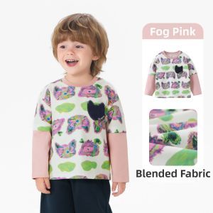 CICIIBEAR | Antibacterial Kids T-Shirts Fake Two-Piece
