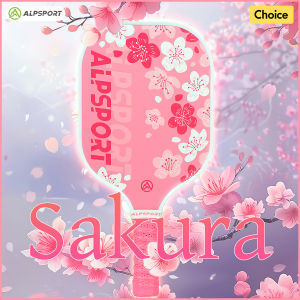 ALPSPORT | ALPSPORT New Sakura Goddess USAPA  Approved Pink Pickleball Paddle Women Single Unibody T700 Carbon Fiber Set Pro With Free Ball