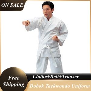 【Fsast Deliver】Dobok Child Adult Karate Uniform Suit WTF Taekwondo Kick Boxing Mma Karate Martial Art Uniform