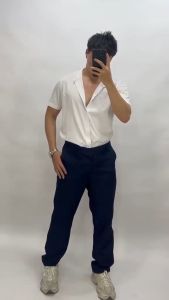 Men’s Slacks Pants Checkered Straightleg with Pockets Formal Casual Office Business Trousers for Men Slacks na Panglalaki Professional Formal Suit Pants DS-03 PLAID NAVYBLUE PANTS (29-40)