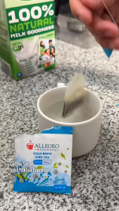 ALLEGRO Ceylon Cold Brew Tea  100% | 25 Foil Packs | DIY Iced Tea | Natural Fruit Blends | No Boiling Water