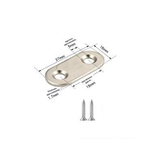 10Pcs Stainless Steel Flat Plate Straight Bracket Flat Metal Brace Brackets Universal Repair Plate Brace Furniture Support Conne