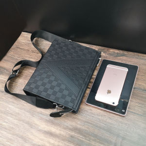 Túi Đeo Vai Nam Da Mềm Màu Đen Thời Trang Dung Tích Lớn Túi Vuông Vuông Túi Xách Túi Đeo Chéo Túi Đựng Đồ Dùng Du Lịch