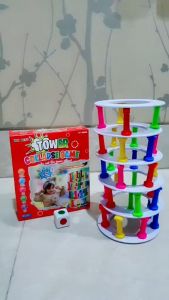 Mainan Fun Tower Collapse Game - Motorik Anak YG 8 Menyusun Menara
