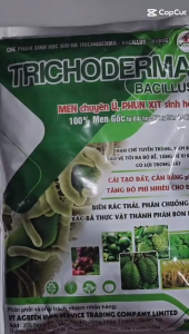 TRICHODERMA BACILLUS gói 1kg. Chế phẩm vi sinh - Ủ VỎ CÀ PHÊ RƠM RẠ. - CẢI TẠO ĐẤT