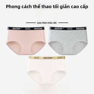 Quần lót nữ MiiOW cotton kháng khuẩn thoáng khí cạp vừa