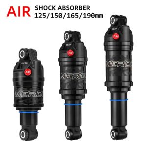MEROCA MR-2 MTB Bike Air Shock Absorber 125/150/165/190mm Adjustable Air Pressure Aluminum Alloy Bicycle MTB Air Shock Absorber
