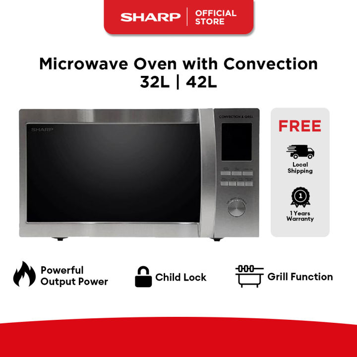 SHARP 32L/42L Microwave oven with Grill and Convection R92A0(ST)V/R94A0(ST)V Lazada Singapore