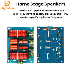 diymore | 250W 3-Way Crossover (2 High 1 Low) Hi-Fi Audiophile-Grade Home Theater Speaker System Solder-Free WEAH-360