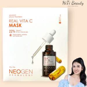 Mặt Nạ Neogen Serum X3 Dưỡng Trắng Mờ Thâm Neogen Real Vita C Mask 22% 28g Hàn Quốc (Chính hãng)