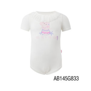 Aimix Baby Romper Short Sleeve Legless Suit Neutral Antibacterial Class a Piglet Peppa Skin Clothes Summer Home Clothes for Infants And Toddlers