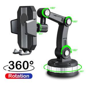 Phone Holder Suction Cup Mount Car Dashboard Windshield Adjustable 360 Rotatable Mobile Phone Support Auto Bracket