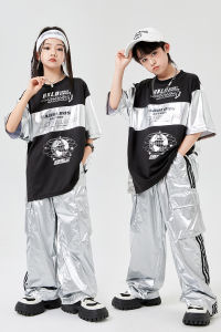 Modern Dance Practice Suit Childrens Hip Hop Performance Costume Loose Fit Jazz Dancewear Polyester Material Youth Friendly