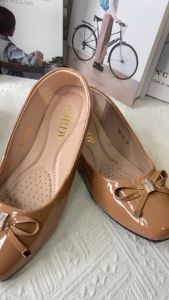 JRDV รองเท้าคัชชูส้นแบน พื้นนิ่มแต่งด้วยโบว์น่ารักๆ  พร้อมส่งจากไทย 766-19