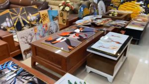 Tranh 3D Tráng Gương Treo Tường Cao Cấp - Sen Cửu Ngư Quần Hội 03