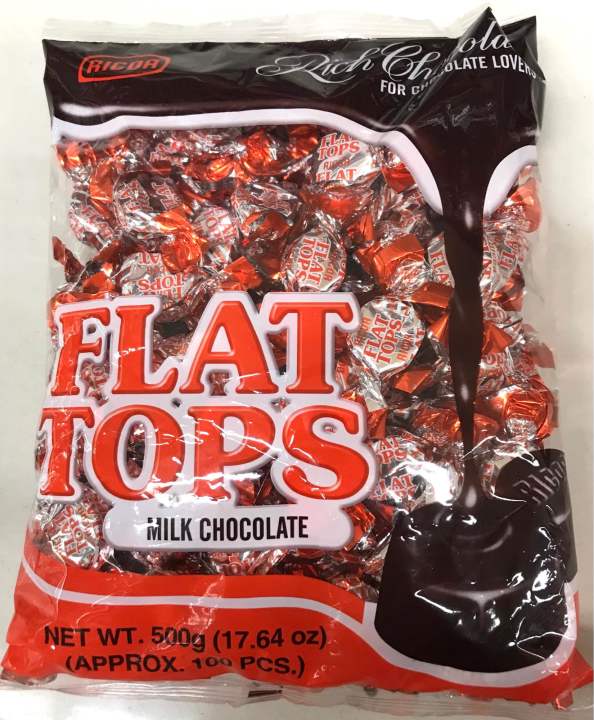 500g Ricoa Flat Tops Milk Chocolate 100pcs approx | Lazada PH
