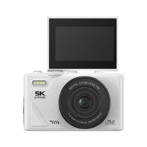 KOMERY | Camera Mini 4K Ultra HD 75MP Chụp Ảnh Màn Hình Rõ Nét 13 Inch Sạc WiFi Trong Quá Trình Quay Phim KOMERY Ổn Định Bằng Con Quay Hồi Chuyển