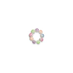 Lala Smile Ring Cincin Senyum Elastis Warna Warni Emoji Smiles Fashion Ring Elastic Emoticon Beads Manik
