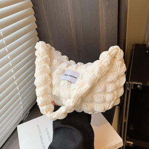 กระเป๋าสะพายไหล่ทรงฟองน่ารัก กระเป๋าสะพายข้างสไตล์เกาหลี กระเป๋าสะพายข้างใต้วงแขน กระเป๋าถือทรงหมูป่า กระเป๋าสะพายไหล่แบบอเนกประสงค์