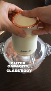 Dreepor Electric Meat Grinder 3L Glass Blender Chopper Multifunctional Food Processor And Grinder