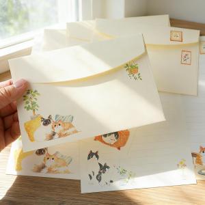 ZEEGO | Healing Cute Cartoon Creative Stationery Set Writing Paper Envelopes