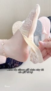 Tất lười nữ đi giày búp bê chống tuột gót vớ lười nữ chất liệu cotton hút ẩm thoáng khí - LUAREN-PO-3028-1DOI