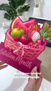 Bigger Size Nutrition Month 2025 Head dress for kids