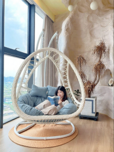 PURPLELEAF | Indoor Outdoor Double Seat Swing Nest Chair