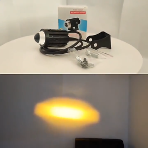 2ชิ้น 88w ไฟโปรเจคเตอร์ ไฟหน้ารถยนต์ LED 2 สเต็ป สว่างมาก สีเหลือ ฝุ่นเส้น ร่วมกัน 12V - 24V