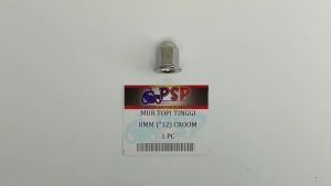 Mur Topi Tinggi 8mm K12 Croom (Harga Per 1 PC) - Mor Mur Ring Baut Baud Flange Fleng Pleng Topi Cap