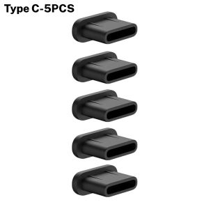Type C & Lightning Silicone Dust Plugs Anti-Dust Port Cap Waterproof Cover for iPhone 15 Series Samsung Xiaomi Android
