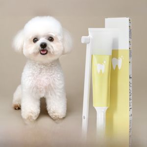 Pet Cat Dog Toothbrush Set Small Dogs Bichon Flanders Edible Teeth Cleaning Protection Toothpaste Kit for Fresh Breath