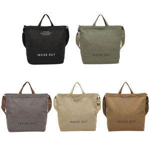 Large Capacity Commuter Canvas Bag Casual Shoulder Work Bag Crossbody Tote Bag Messenger Bag Laptop Bag with Adjustable Strap