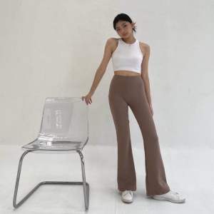 Flare Pants - Flare Pants Scuba Cutbray - Flare Pants Highwaist Scuba
