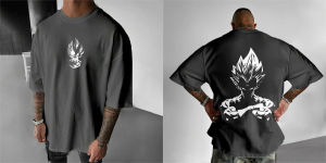 Dragon Ball Summer Mens T-Shirt Japanese Anime Vegeta Autumn Inside Boy Children Parent-Child Personality Trend Short Sleeve