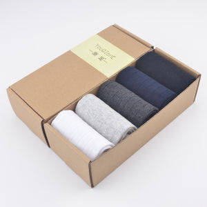 Tất Cotton Nam Dài Đến Bắp Chân Mỏng Thấm Mồ Hôi Chống Mùi Mùa Hè Màu Trắng Dài Đến Giữa Bắp Chân Cho Bé Trai Và Nam