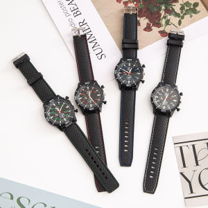 Hoyee Mens Casual Quartz Watch Anti Shock and Fall Resistant Dial Waterproof Wrist Watch Sports Fashion Quartz Man Wrist watch Trend Casual Leather Watch Korean Version of Simple Fashion Watch