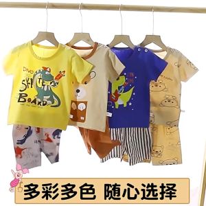 (3m-5years) Set Short Sleeve Clothes Cartoon Tee Fashion Clothing Kids Girls Boy
