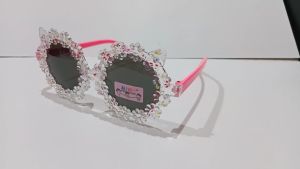 Kacamata Anak Perempuan Hitam Bunga Mata Kucing Lucu Unik Bagus Murah Cat Eye Flowers Seaside Daisy Kaca Mata Fashion Bulat High Quality