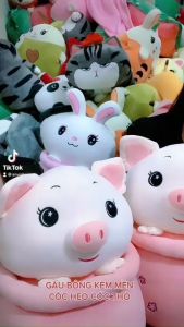 [Hỏa Tốc]Gấu Kèm Mền Thỏ Cốc Chăn Gối Văn Phòng Heo Cốc Gấu Trúc hàng Quảng Châu