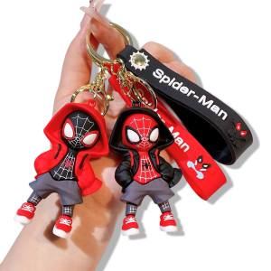 1pc or 4pcs Disney Marvel Spider-Man Keychain Cartoon Comics Avengers Series KeyRing Pendant Ornaments Jewelry Gifts for Friends