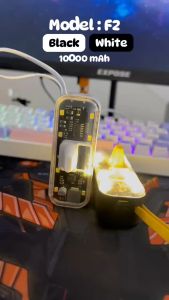 KKSKY พาว์เวอร์แบงค์ 10000mAh Mini power bank 100% Fast Charge 3.0 เพาเวอร์แบงแท้ TYPEC พร้อมไฟ LED ขนาดเล็ก น่ารักและกะทัดรัด สะดวกในการพกพา