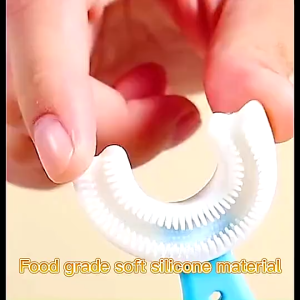 Sikat Gigi Untuk Anak Bentuk U Bahan Silikon / Elastis / Training ToothBrush / Silicon Bayi Balita