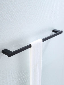 Black Full Copper Towel Rack Bathroom Accessories Double Layer Bath Towel Holder Multifunctional Bathroom Hardware BANGPU
