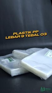 Plastik PP Lebar 9 Tebal 03 9x15 9x17 9x18 Kantong Plastik Bening Transparan