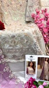[PRE-ORDER] Ready Made Faux Georgette With Heavy Embroidery Suit (10-15days delivery)
