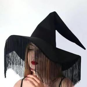 Velvet Cloth Halloween Witch Hats Punk Gothic Queen Flower Wizard Cap Baroque Party Decoration Cosplay Dress Up Supplies Adult